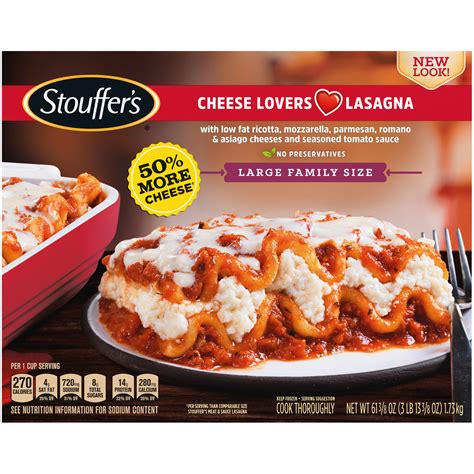 Stouffer lasagna - Jan 27, 2022 · 1. Lasagna with meat and sauce. Before we get into the superlatives for our top-ranked Stouffer's frozen dinner, a word to the wise: If you bake this one, open up the oven about 20 minutes into the 56-minute bake time and make sure the sauce is covering the noodles. 
